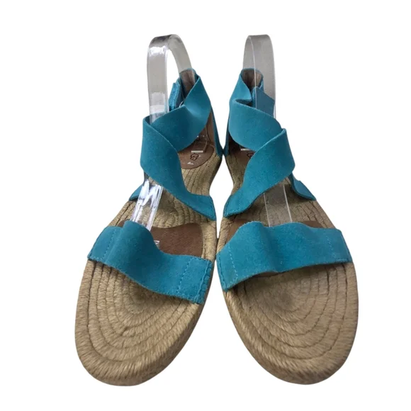UGG Mila Suede Leather Gladiator Espadrille Sandals NEW Womens 10 Blue Open Toe - Picture 2 of 10